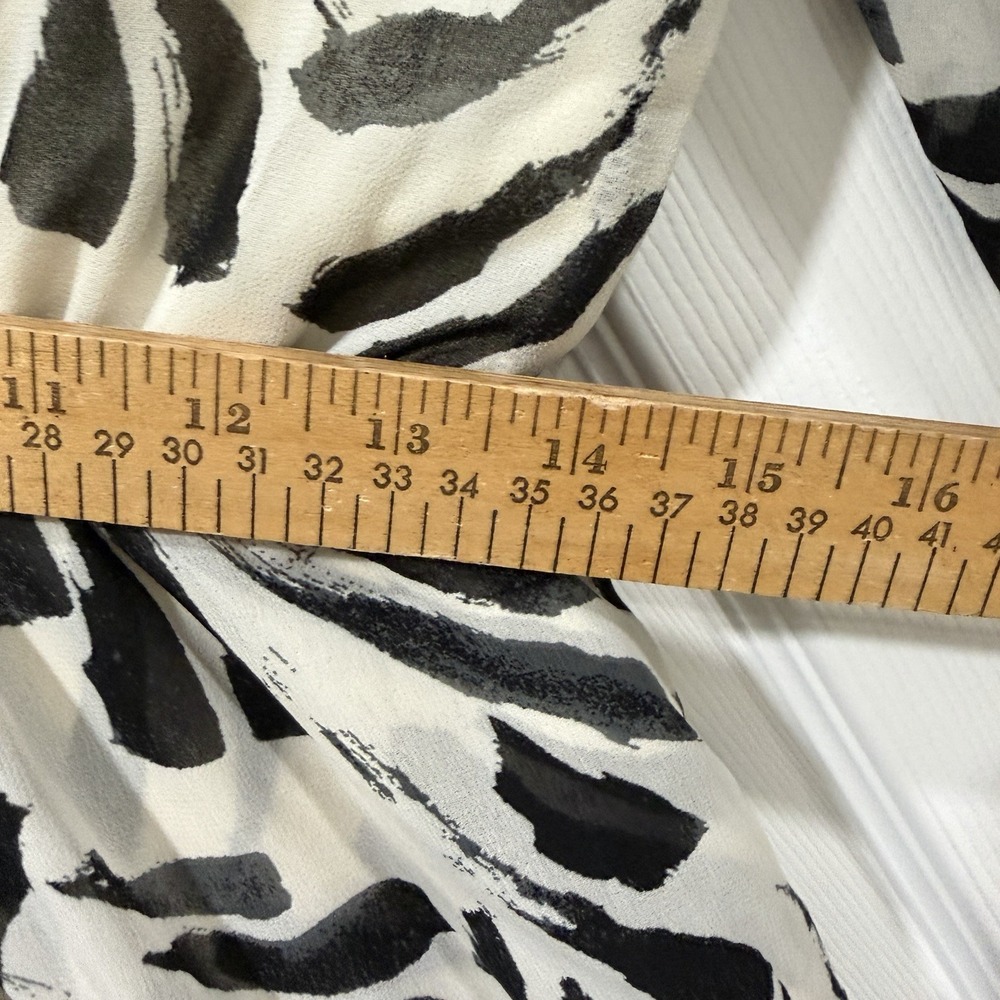 Target x Alexis Botanical One Shoulder Black White‎ Ruffle Asymmetrical Dresse M - Picture 6 of 11